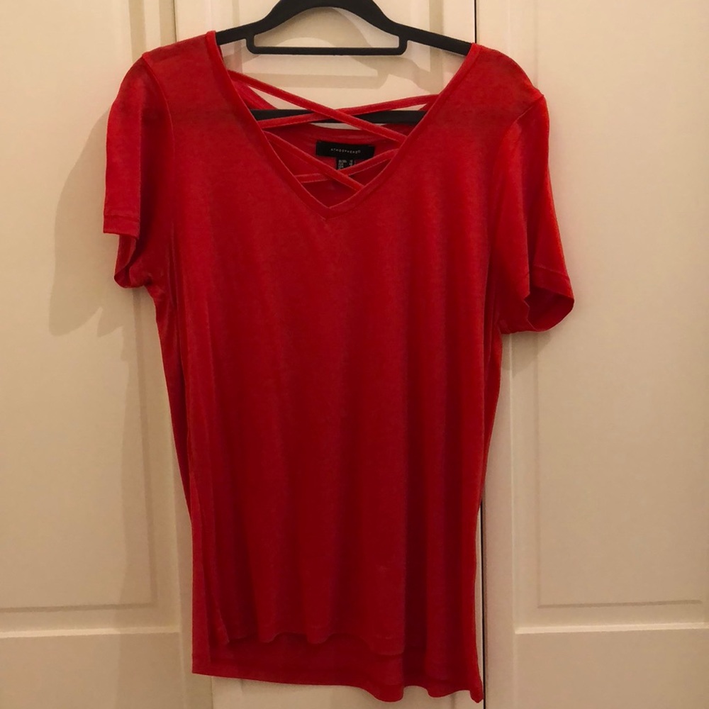 Red criss-cross shirt
